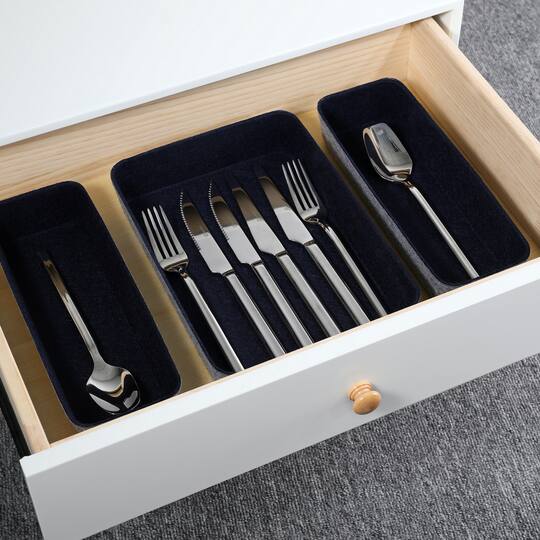 Welaxy Felt Piece Drawer Organizer Tray Set